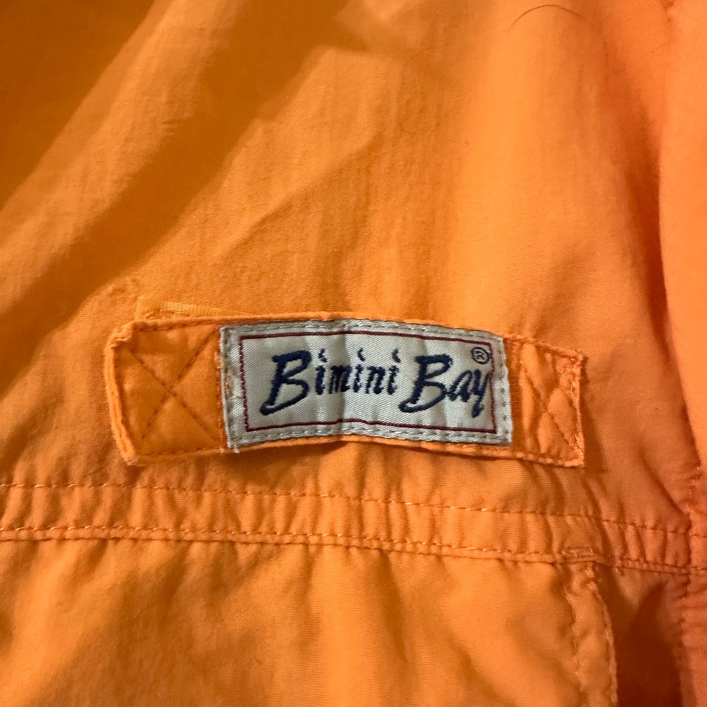 Bimini Orange Casual Button Down Shirt - Picture 3 of 6